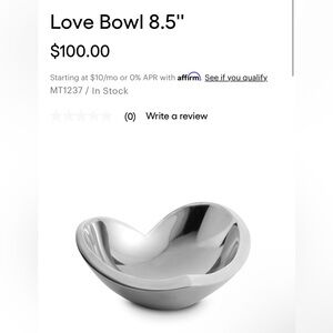 Nambé Love Bowl